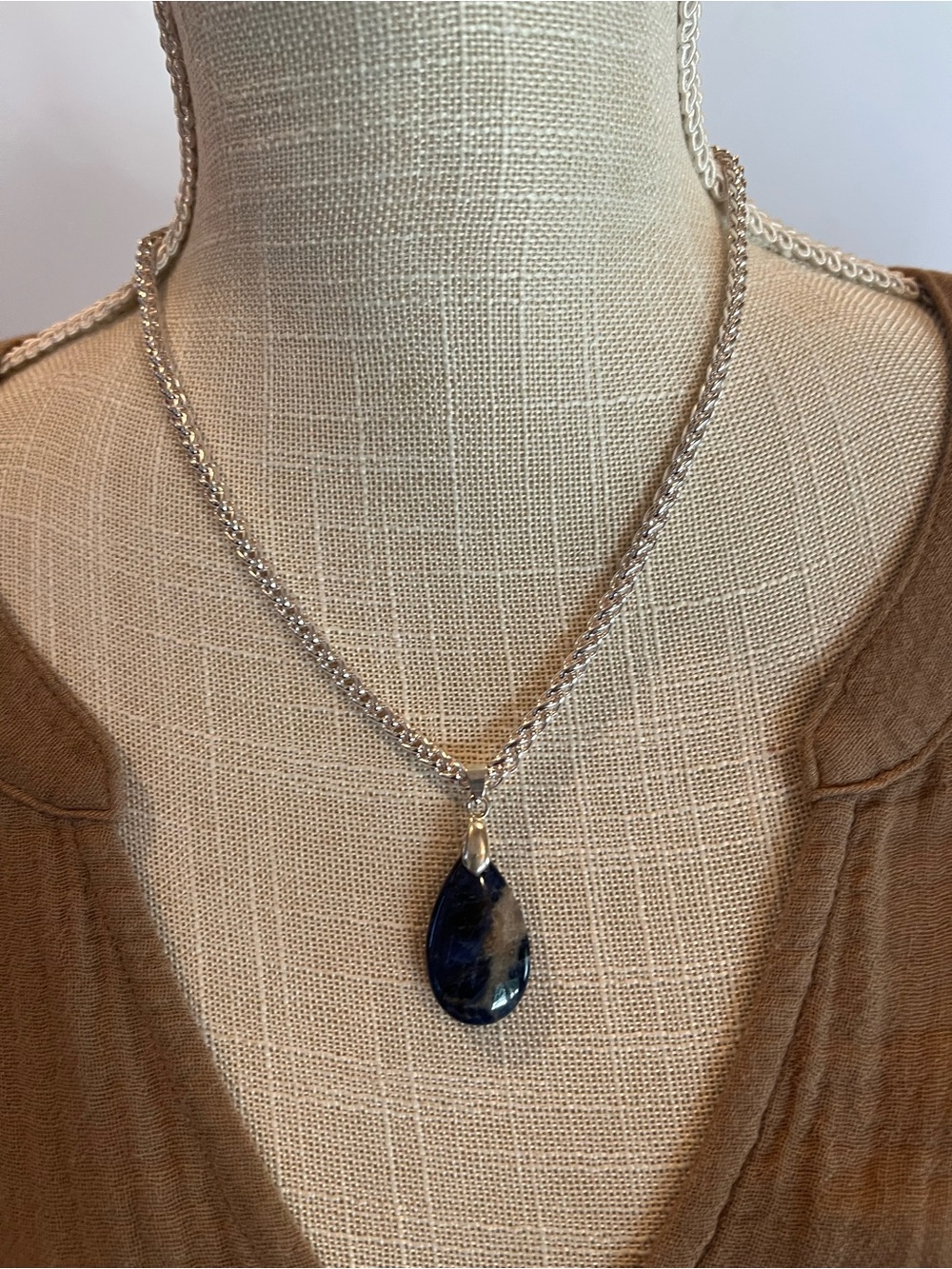 Sodalite Teardrop Necklace